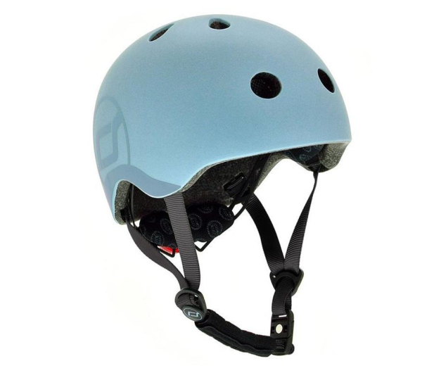 Scoot & Ride Kask Ochronny S-M dla dzieci 3+ Steel - 1014701 - zdjęcie